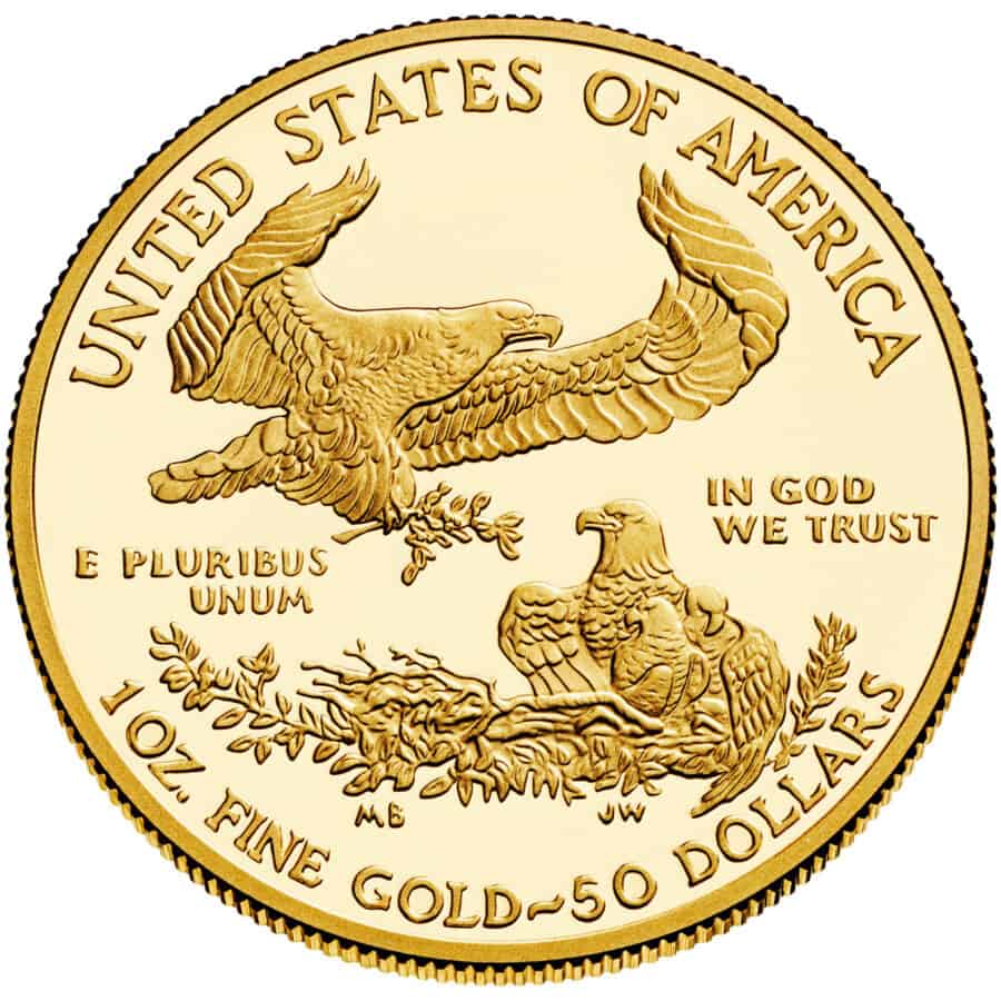 American Eagle Gold Coin 2014 reverse side.