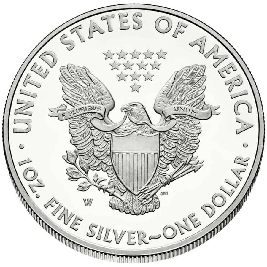 American Eagle Silver Coin 2014 reverse side.