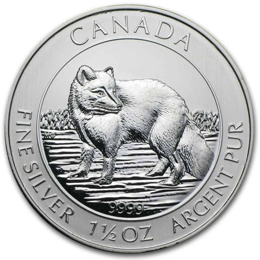 Canadian Arctic Fox 1.5oz Silver Coin.