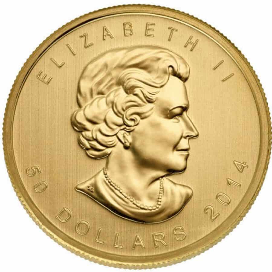 Canadian 50 Dollars Maple Leaf Gold Coin.