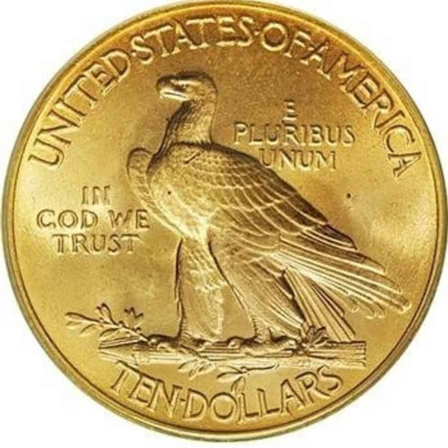 Indian Ten Dollar Gold Coin 0.5oz Eagle.