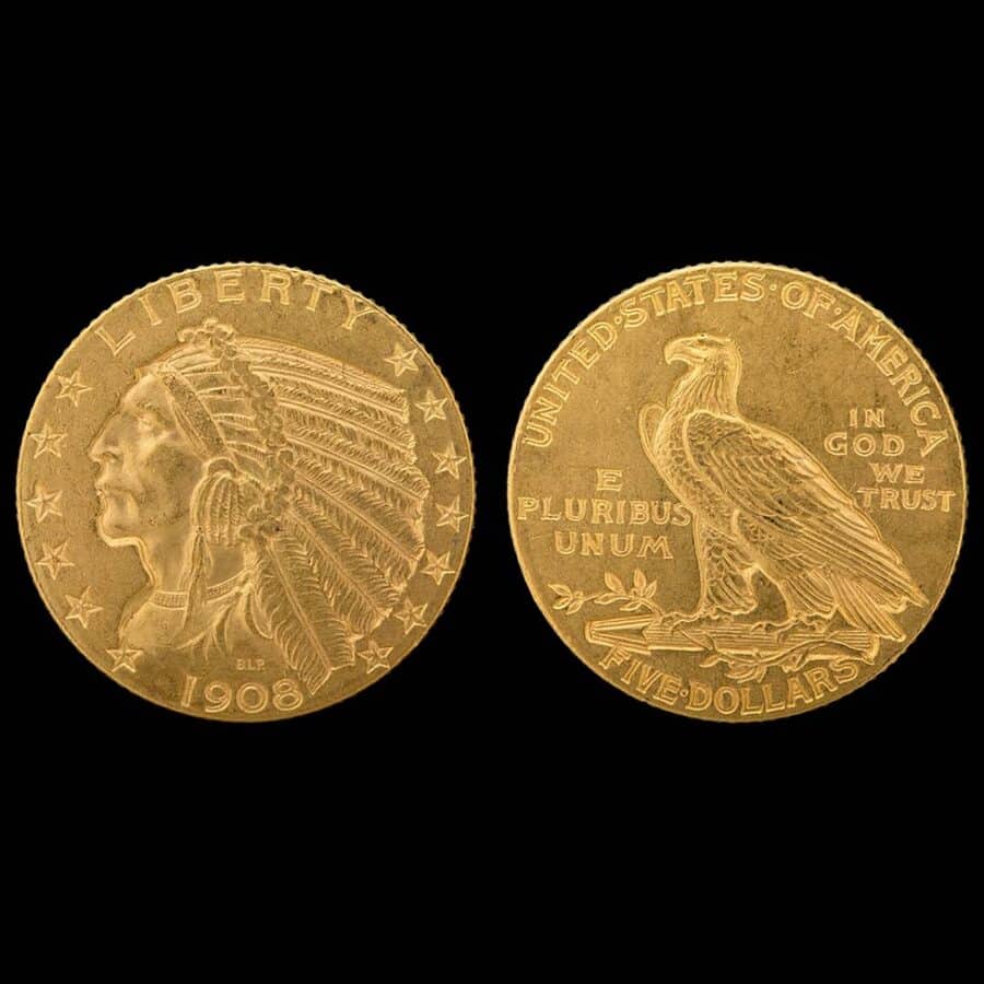 Indian $5 Gold 0.25 oz both sides cropped.