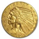 Indian Five Dollar Gold Coin 0.25oz 1909.