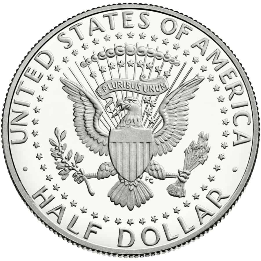 JFK Half Dollar 1964 reverse side.