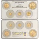 Liberty Gold Coins 5 Piece Set.