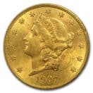 Liberty Double Eagle Gold Coin 1907.