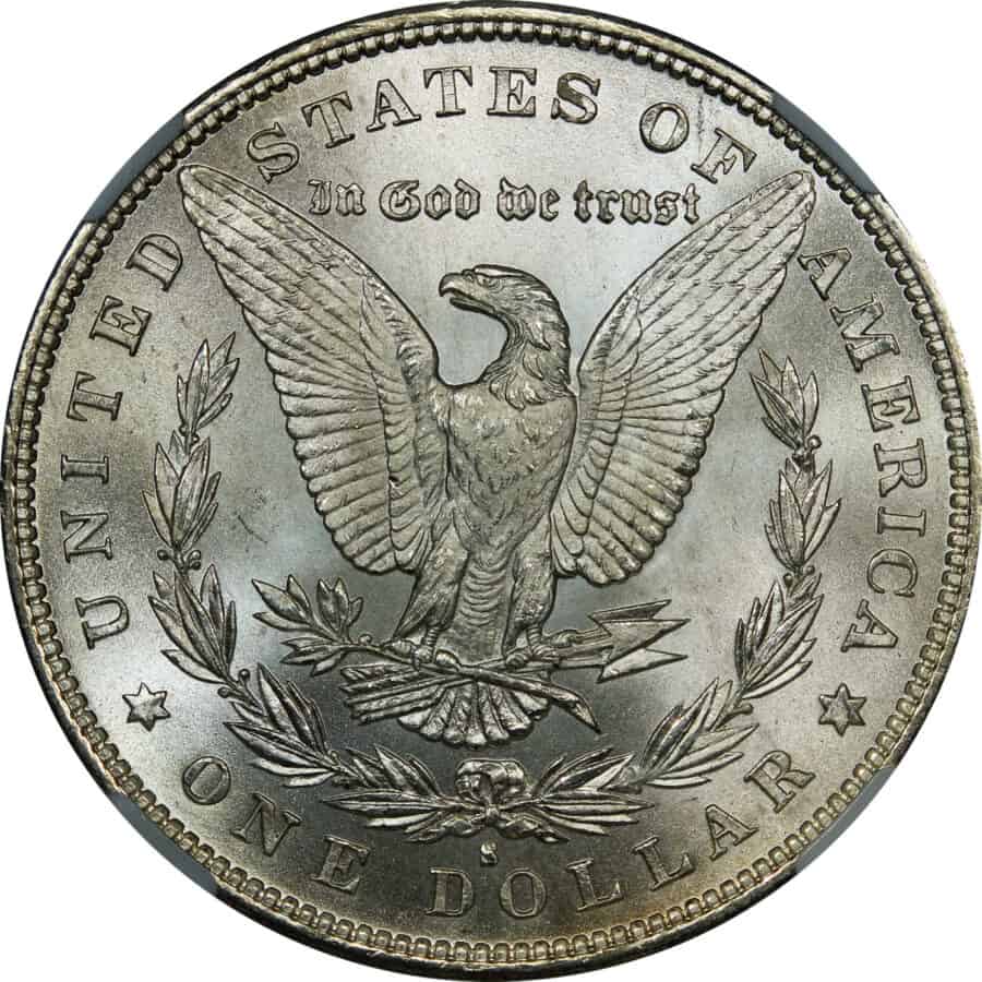 Morgan Silver Dollar 1879 reverse side.