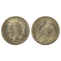 Peace Silver Dollar Eagle 1921 both sides cropped.