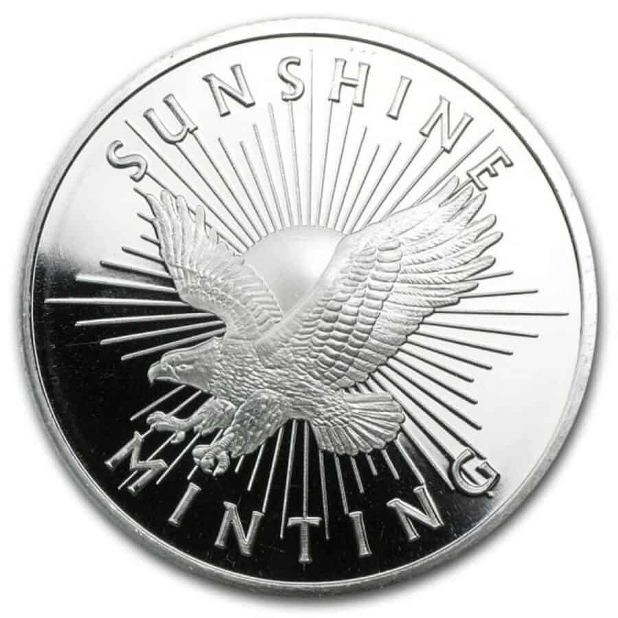 Silver Round Sunshine Coin.