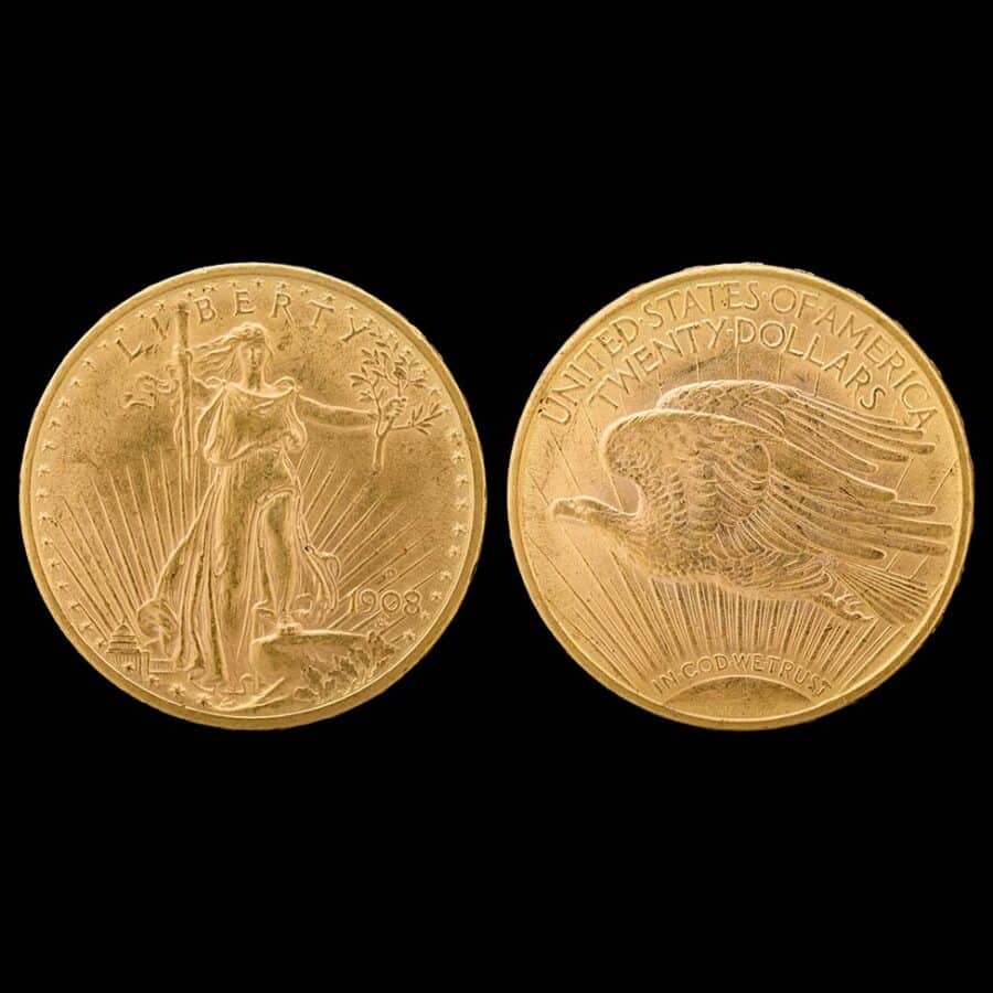 St Gaudens Gold Coin both sides cropped.