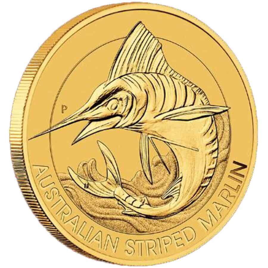 Gold Australian Striped Marlin 0.25oz Marlin side.