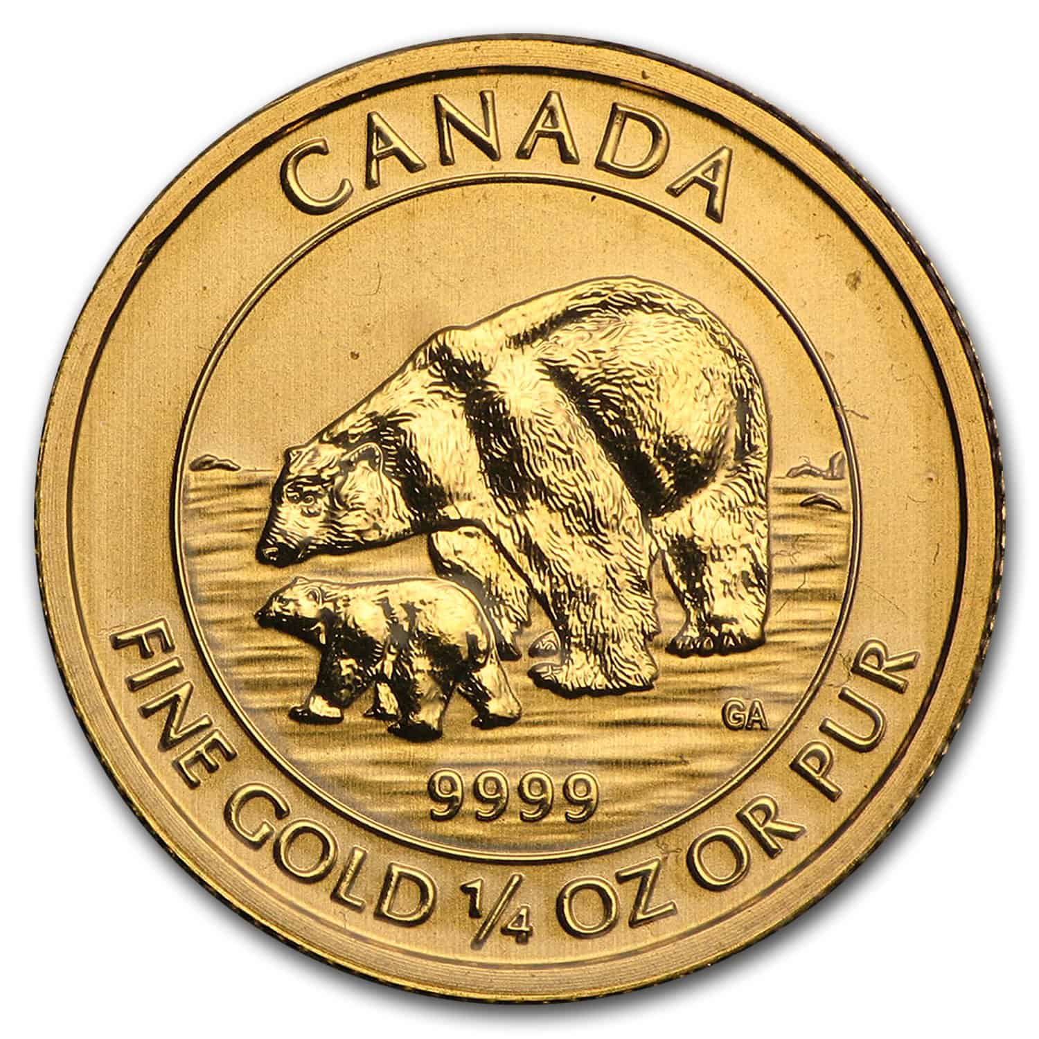 The Royal Canadian Mint produces the polar bear and cub gold coin, which is popular among gold coin collectors.