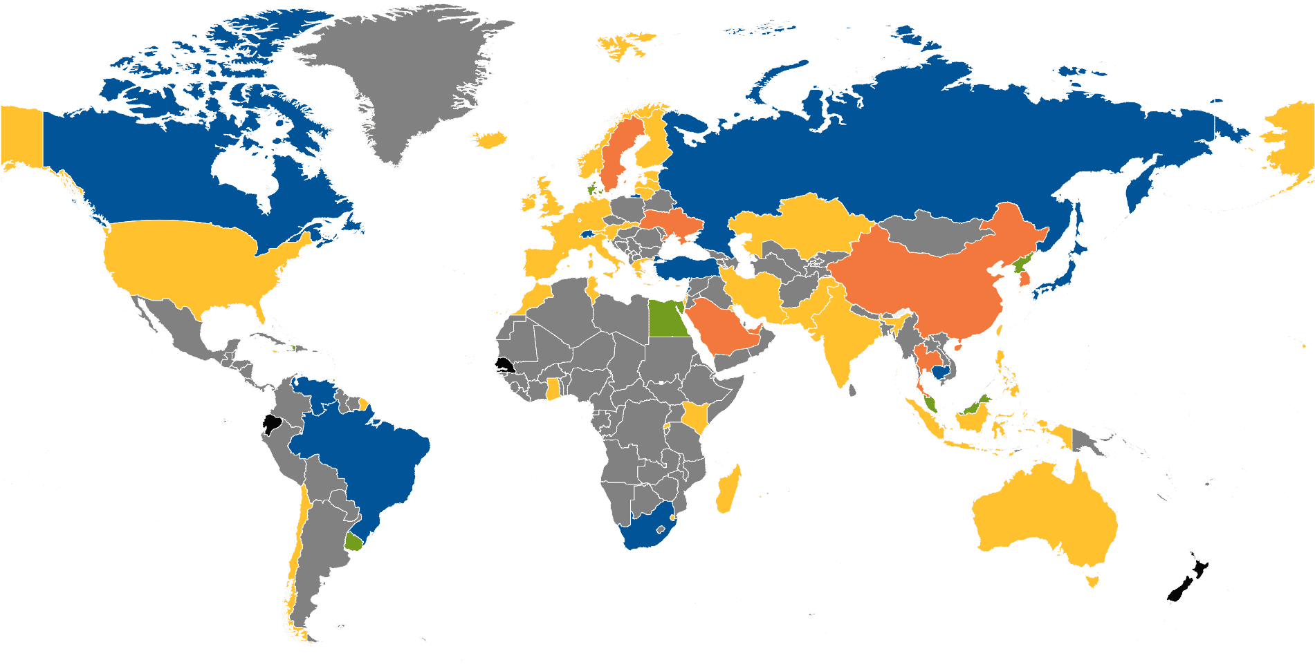 This map shows which countries are currently developing or researching central bank digital currency (CBDC).