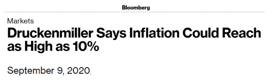 Billionaire Druckenmiller says US Inflation will reach 5 to 10 percent.