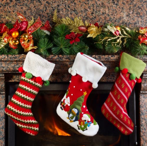 Legend has it that when St. Nicholas threw bags of gold down the chimney, one bag of gold landed in a stocking.