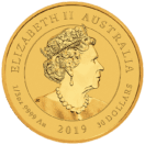 Australian Bottlenose Dolphin gold coin obverse