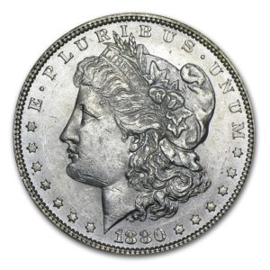 The 1880 Morgan silver dollar is the third year the famous silver coin was minted.