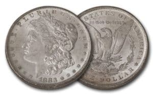 The 1883 Morgan silver dollar is named after its designer, George T. Morgan.