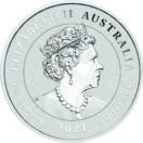 The Australian spotted eagle ray silver coin features an image of Queen Elizabeth II.