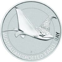 The Australian spotted eagle ray silver coin features an image of the majestic eagle ray on the reverse.