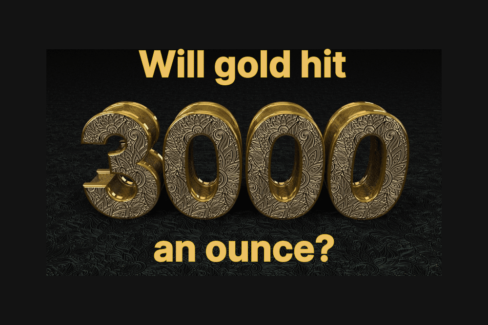 Will gold hit $3000 an ounce? Will gold go up? With rising inflation and a possible recession, could the price of gold hit $3,000 per ounce is explored in this article using data and historical gold price information