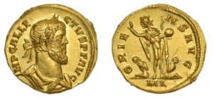 ancient Rome coin showing the history of gold price and what the highest ever gold price was