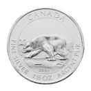 Silver Canadian polar bear and cub coin 1.5 ounce pure silver