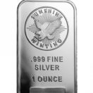 A silver bar 1 oz ounce 999 fine silver