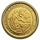 Gold Canadian Buffalo reverse quarter ounce gold bullion coin