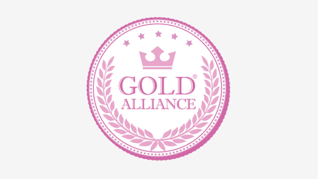 pink Gold Alliance log with white space
