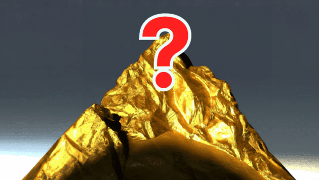 An image of a golden mountain to symbolize peak gold