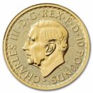 Gold Britannia 1/10 oz bullion coin obverse King Charles III